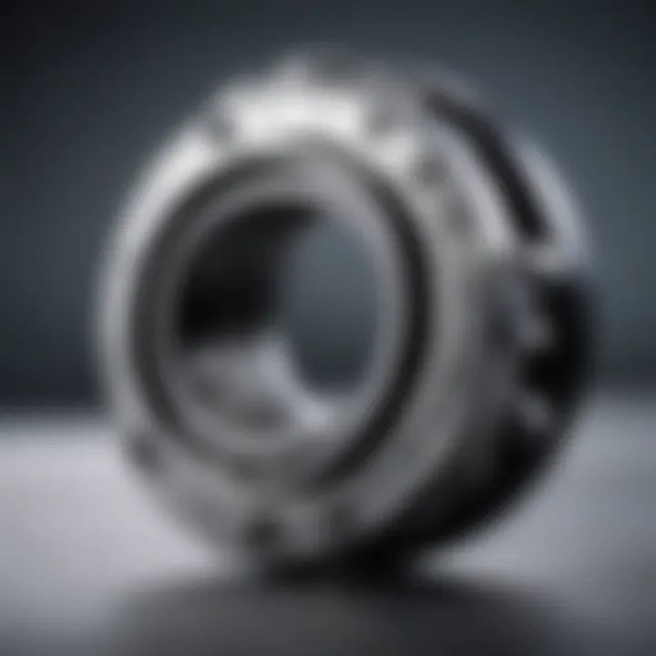 Detailed view of a clutch release bearing