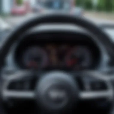 Close-up of a VAZ car's dashboard showing essential features.