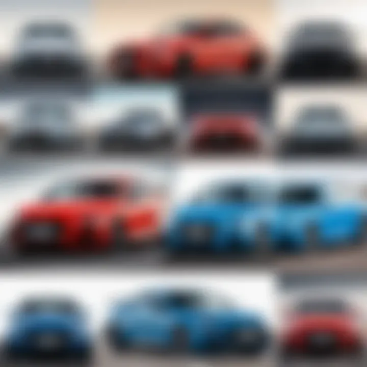 A collage of various car brands illustrating market diversity and competition