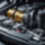 Detailed view of automotive parts selection