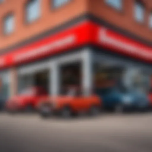 Exterior view of an auto parts store in Moscow