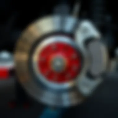 Diagram illustrating brake pad installation