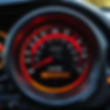 Dashboard warning lights indicating a car issue