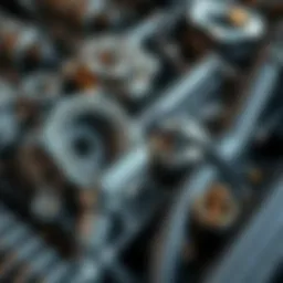 Close-up of engine components showing potential wear