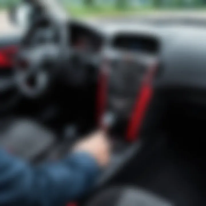 Checking electrical connections in a car