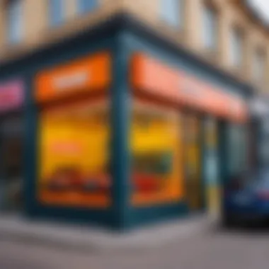 Storefront of a shop selling bor glass in Chelyabinsk