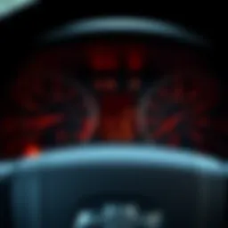 Dashboard of Chevrolet Lacetti showing warning lights