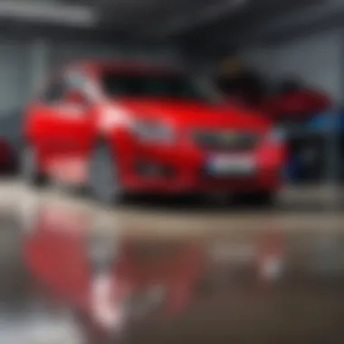 Chevrolet Lacetti Hatchback in a garage Chevrolet Lacetti Hatchback in a garage