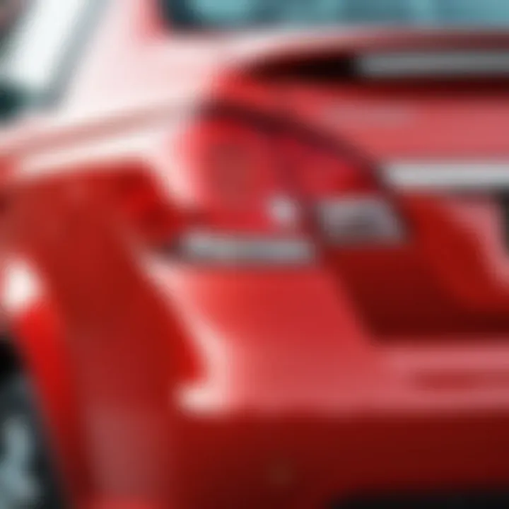 Close-up of rear lights on Chevrolet Lacetti
