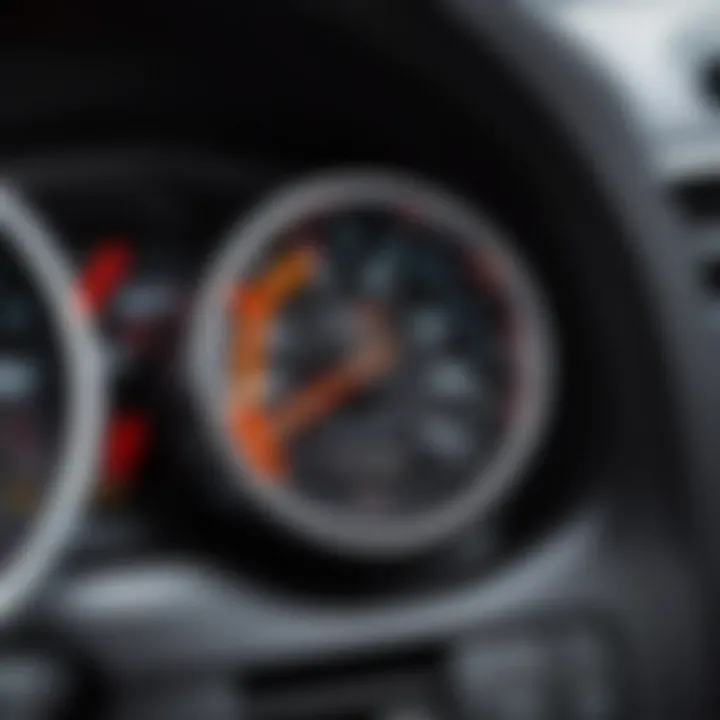 Close-up of dashboard light bulb in Chevrolet Lacetti Sedan