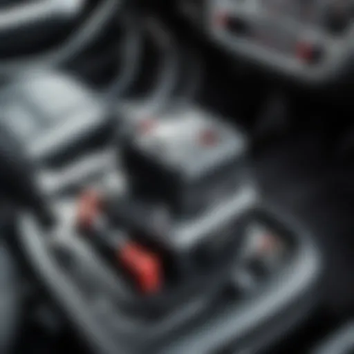 Detailed view of the starter relay in a Chevrolet Lacetti