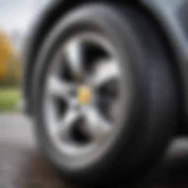 A close-up view of a high-quality tire suitable for Chevrolet Lacetti.