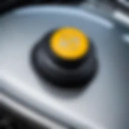 Close-up view of a Chevrolet Niva expansion tank cap