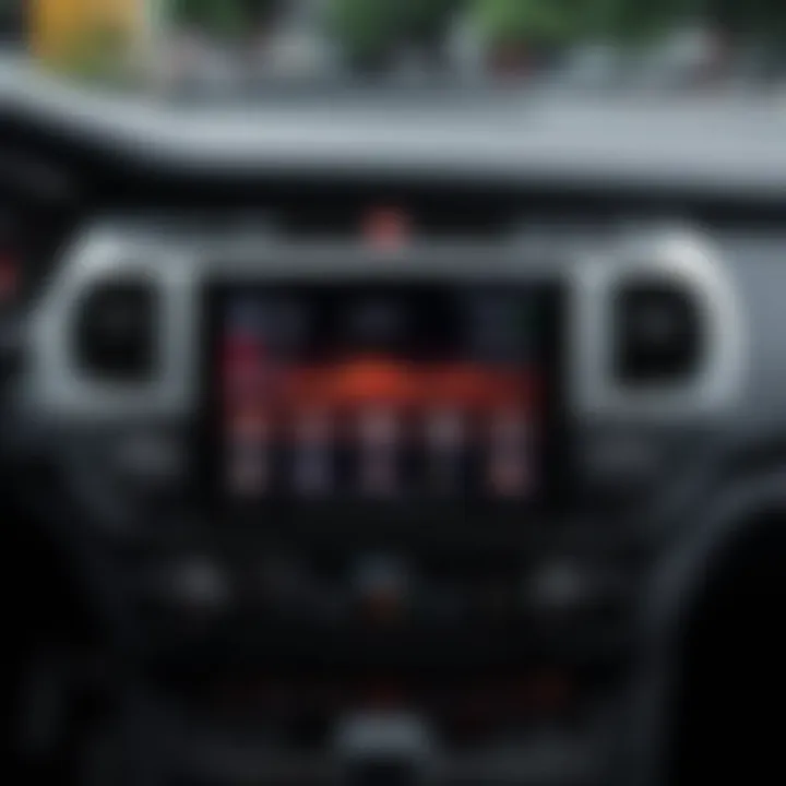 Chinese car radio interface showcasing configuration options