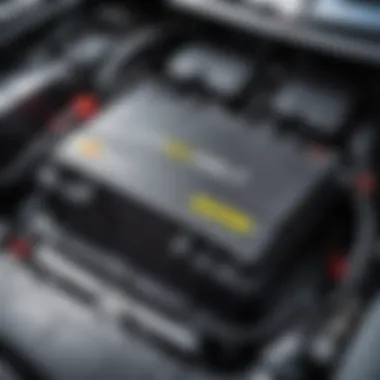 Detailed view of a Chevrolet Lacetti battery