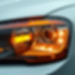 Illustration of condensation in a car headlight