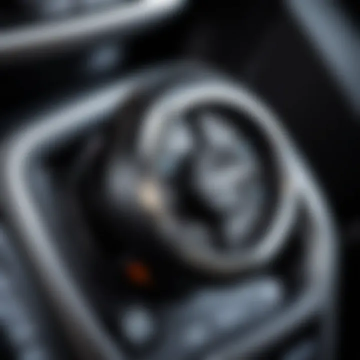 Close-up of the SsangYong Actyon ignition switch