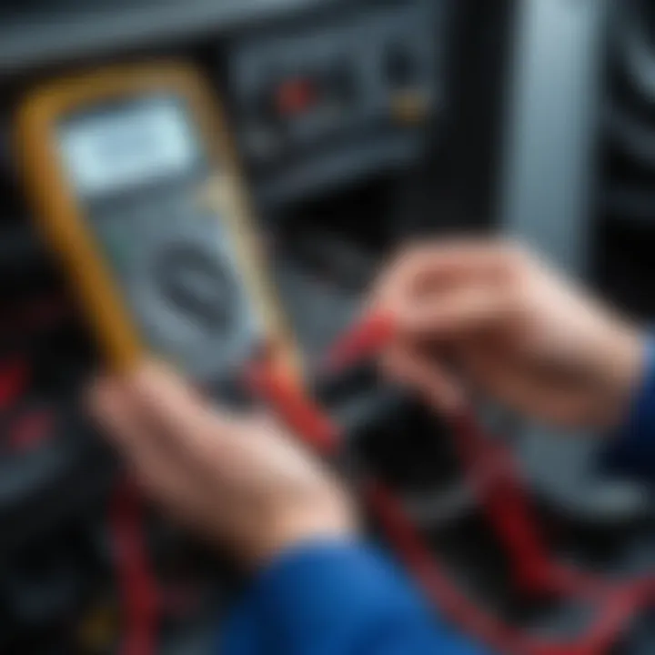 Electrical components with multimeter testing vehicle's system