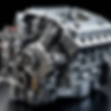 Engine Components at a Glance Close-up of an engine with visible components