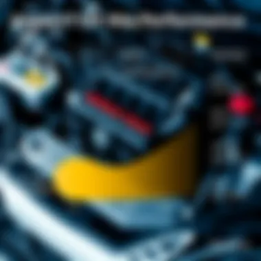 Diagram illustrating engine performance with different oils