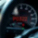 Diagnostic tool displaying error code P0322