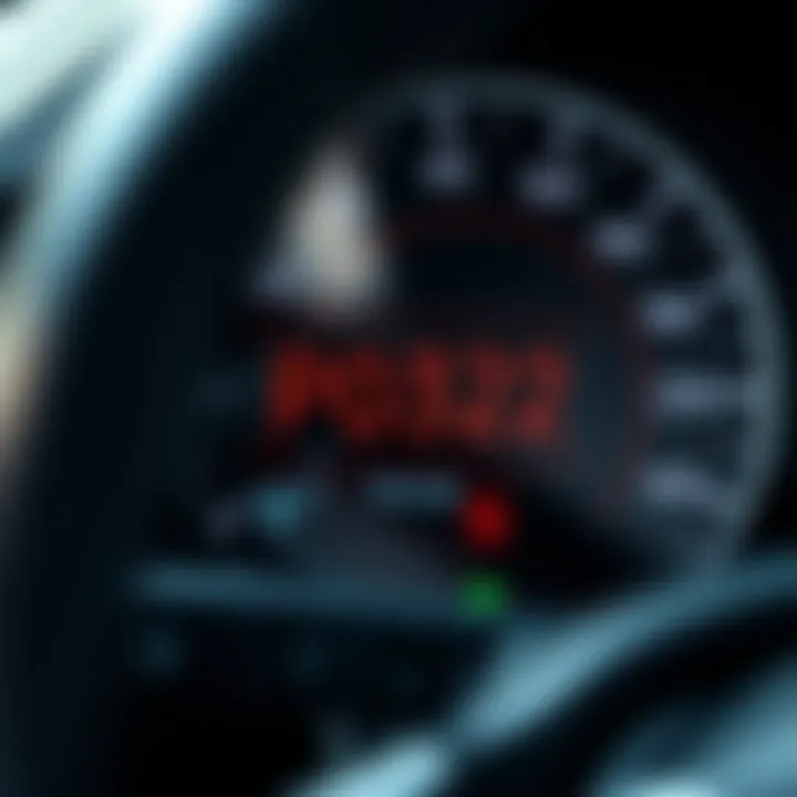 Diagnostic Overview of Error P0322 Diagnostic tool displaying error code P0322