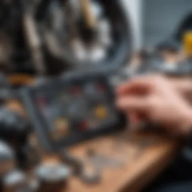 User reviewing options for motorcycle spare parts online