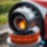 Detailed view of a flame arrester installed on a Lacetti