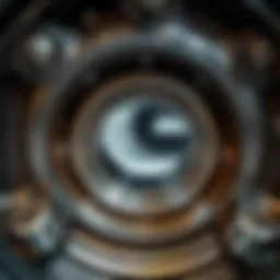 Close-up view of a Ford Fusion intermediate shaft bearing