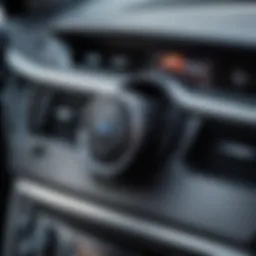 Interior view of Ford Kuga dashboard showing start button