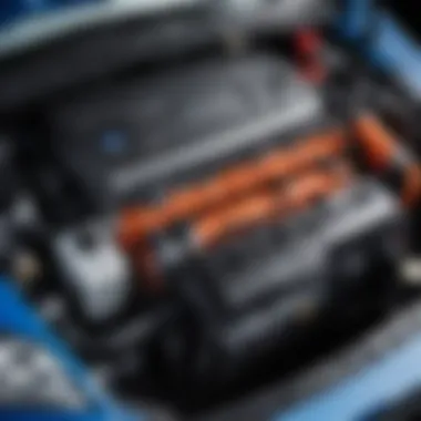 Detailed view of Ford Transit engine bay