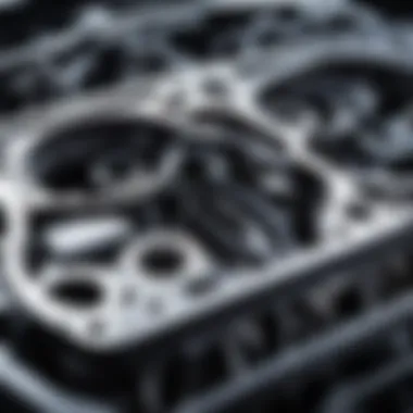 Close-up of a cylinder head gasket