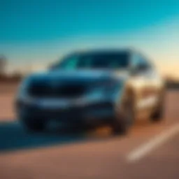 Elegant gray Škoda vehicle showcasing its sleek design