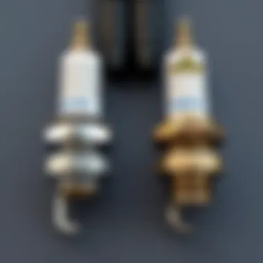 Healthy vs Worn Spark Plugs Comparison of healthy and worn spark plugs