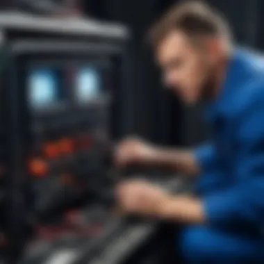 Mechanic diagnosing voltage issue