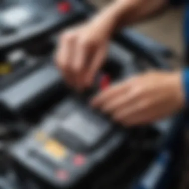 Battery replacement process for a Ford key