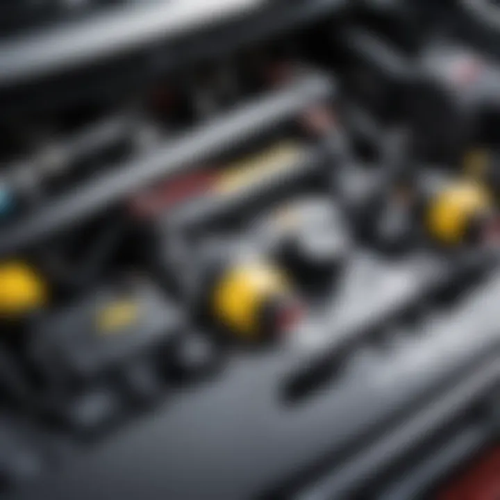 Detailed view of the generator connection points on the Opel Astra H