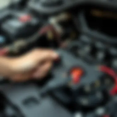 Battery Disconnection Steps Disconnecting battery terminals before starter removal