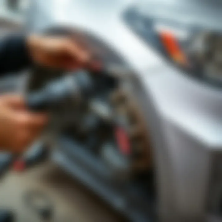 Installing New Brake Cables Installation of new cables in the vehicle