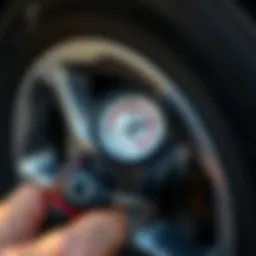 Hyundai Santa Fe tire pressure gauge