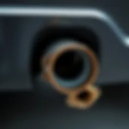 Close-up view of a Hyundai Solaris catalytic converter