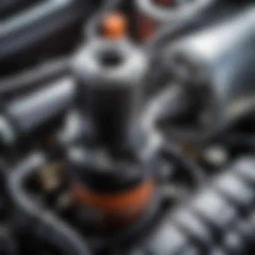 A close-up view of an ignition coil