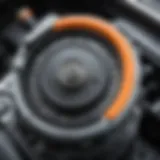 Detailed view of the Isitronic clutch actuator in an Opel vehicle