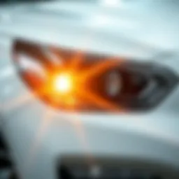 Close-up of Kia Ceed headlamp showcasing advanced lighting technology