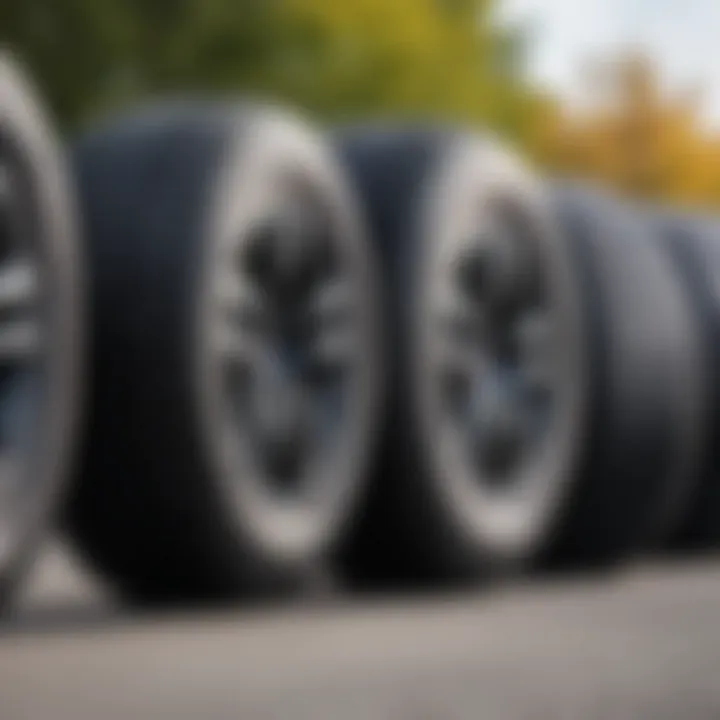 Different tire sizes displayed next to a Kia Sportage