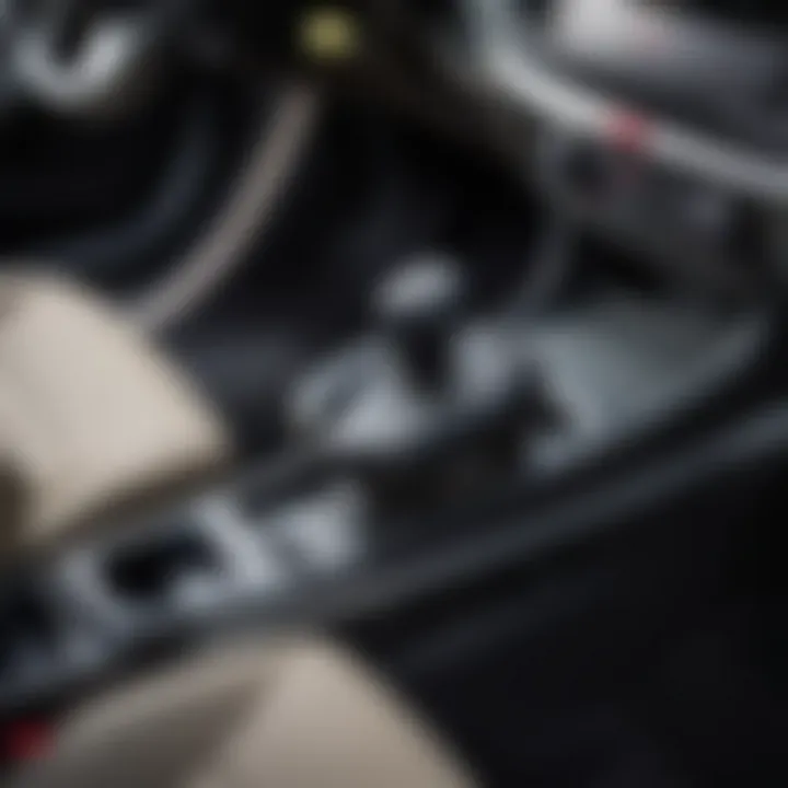 Location of the handbrake in Kia Sportage