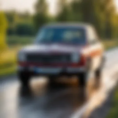 Image of a car driving on a well-maintained road in Russia