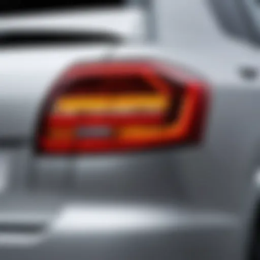 Close-up of Volkswagen Touareg tail light assembly