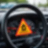 Symbol indicating low oil level on dashboard