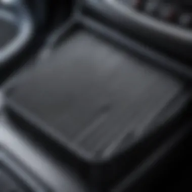 Close-up view of a cabin air filter in a Matiz